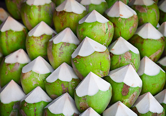 Image showing Coconuts with juice