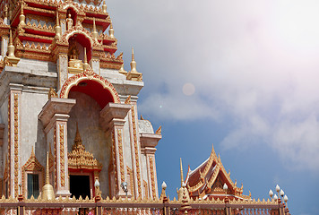 Image showing Detail of building - Buddhist temple