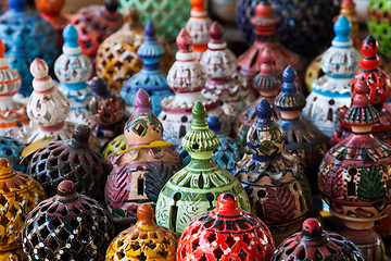Image showing Tunisian Lamps at the Market in Djerba Tunisia