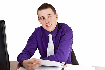 Image showing Young employee