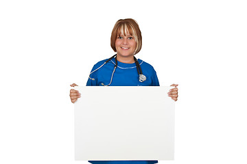 Image showing Nurse with board