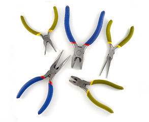 Image showing Tools - Green and blue pliers