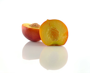 Image showing Natural peach fruits collection