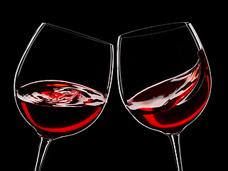 Image showing two glasses of red wine