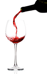 Image showing pouring red wine