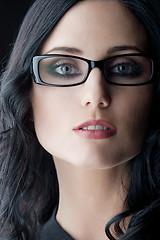 Image showing brunette wearing glasses