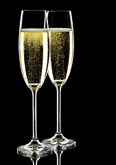 Image showing two glasses of sparkling wine