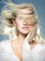 Image showing blowing hair