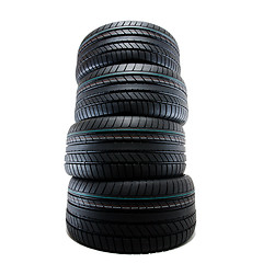 Image showing sport summer tires, isolated