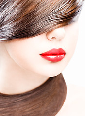 Image showing lips and hair