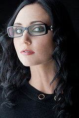 Image showing brunette wearing glasses