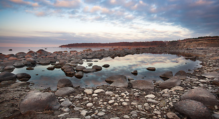 Image showing low tide sea shore