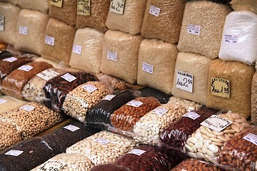 Image showing Spice rack at a outdoor market