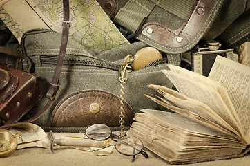 Image showing Travel theme still life