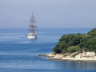 Image showing ship in the blue sea