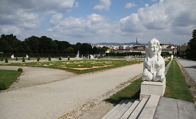 Image showing Vienna seen from Upper Belvedere