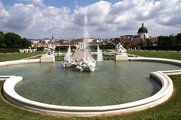 Image showing Belveder palace gardens, Vienna