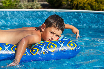 Image showing Boy in swimming pool 