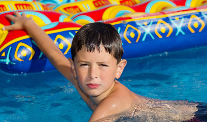 Image showing Boy in swimming pool 