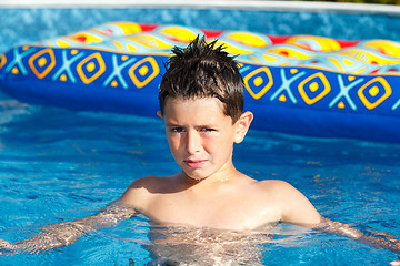 Image showing Boy in swimming pool 