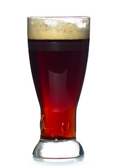 Image showing beer glass full of cold red ale