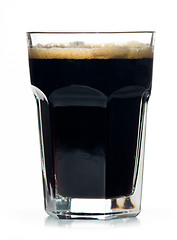 Image showing Beer glass full of cold black irish stout.