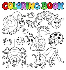 Image showing Coloring book cute bugs 1
