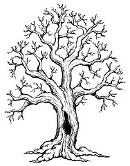 Image showing Tree theme drawing 1
