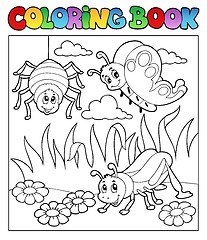 Image showing Coloring book bugs theme image 1