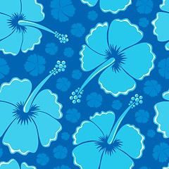 Image showing Hibiscus seamless background 1