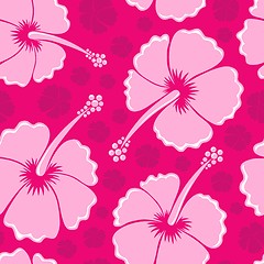 Image showing Hibiscus seamless background 3