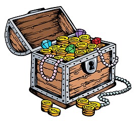 Image showing Treasure chest drawing