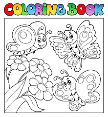 Image showing Coloring book with butterflies 3