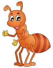 Image showing Cartoon smiling ant