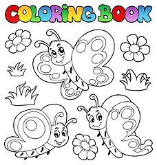 Image showing Coloring book with butterflies 2