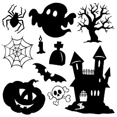 Image showing Halloween silhouettes collection 1