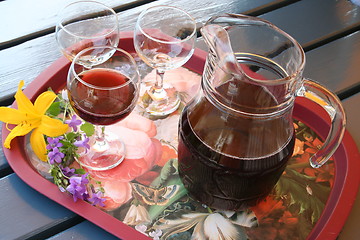 Image showing Sangria in the garden