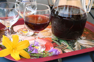 Image showing Sangria on tray