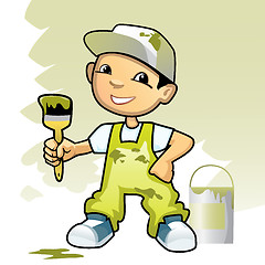 Image showing Decorator with brush