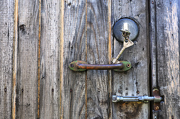 Image showing Old Keys, Lock, Latch and Handle