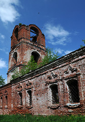 Image showing Part of Half-Ruined Medieval Orthodox Church