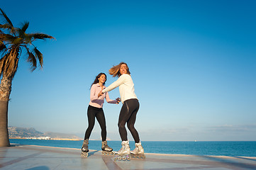 Image showing Friend skating