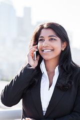 Image showing Indian businesswoman on the phone