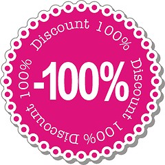 Image showing Discount hundred percent