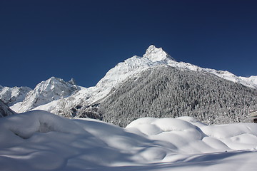 Image showing Mountains, Winter, Sunny Day