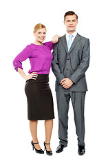 Image showing Business team members posing together