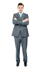 Image showing Handsome young executive. Full length portrait