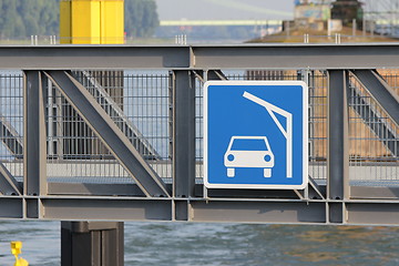 Image showing lift bridge sign