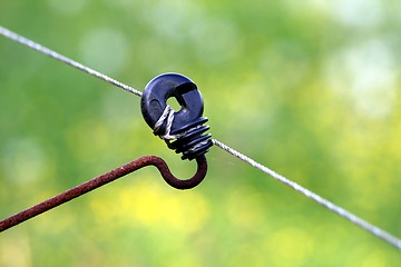 Image showing electro fence close up