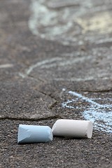 Image showing two chalk sticks